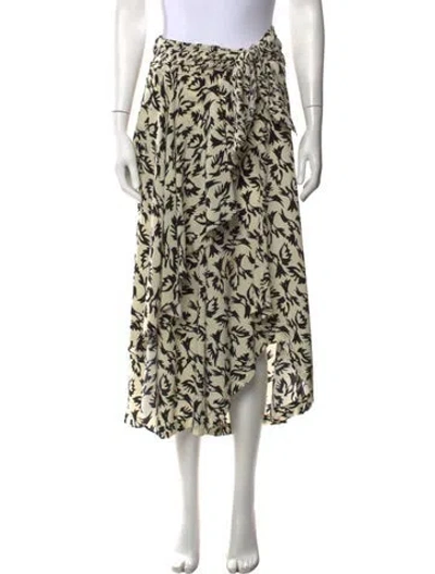 Pre-owned Maison Mayle Silk Wide Leg Pants In Neutrals