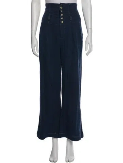 Pre-owned Maison Mayle Wide Leg Pants In Blue