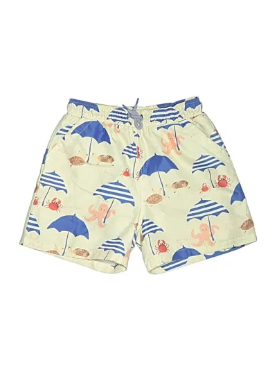 Pre-owned Maison Me Kids' Board Shorts In Yellow