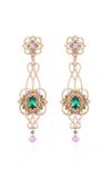 Maison Mellerio 18k Yellow Gold Giardino Earrings In Multi