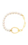 Maison Mellerio 18k Yellow Gold Lien Perles Bracelet In White