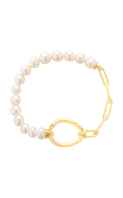 Maison Mellerio 18k Yellow Gold Lien Perles Bracelet In White