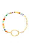 Maison Mellerio 18k Yellow Gold Lien Pierres Bracelet In Multi