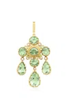 Maison Mellerio 18k Yellow Gold Talisman Pierreries Prasiolites Charm In Green