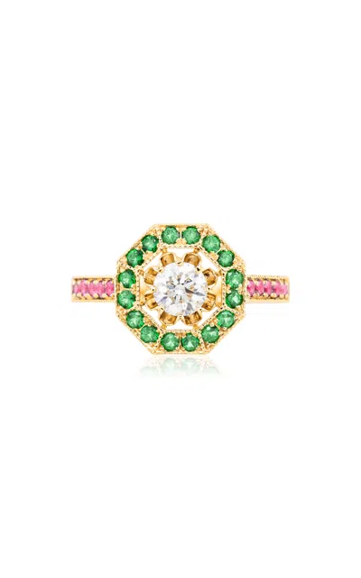 Maison Mellerio 18k Yellow Gold Vérone Green Fields Ring