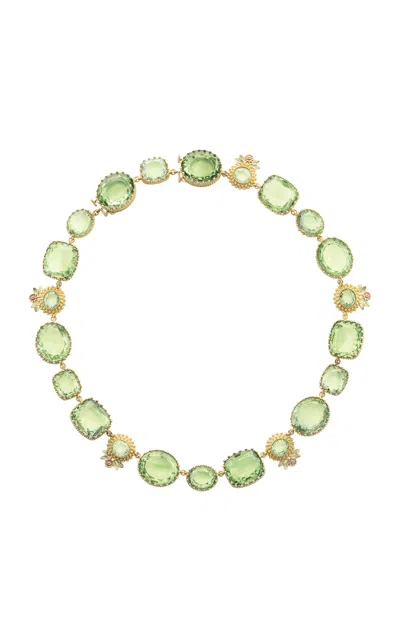 Maison Mellerio Pierreries 18k Yellow Gold Prasiolites Necklace In Green
