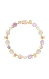 Maison Mellerio Pierreries Rose 18k Yellow Gold Multi-stone Necklace In Pink