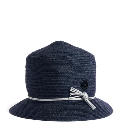 Maison Michael Kids' Arsene Bucket Hat In Navy