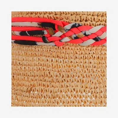 Maison Michel 1128008001 Raffia Hand-woven Bucket Hat In Metallic