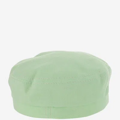 Maison Michel 2419009001 Reversible Cotton Felt Bucket Hat In Green