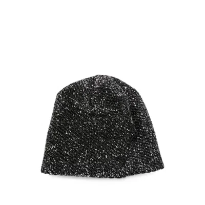 Maison Michel 2630002001 Sequin-embellished Knit Hat In Gold