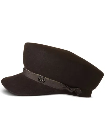 Maison Michel Abby Cap In ブラウン