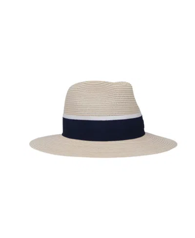 Maison Michel Andre Logo Plaque Hat In White