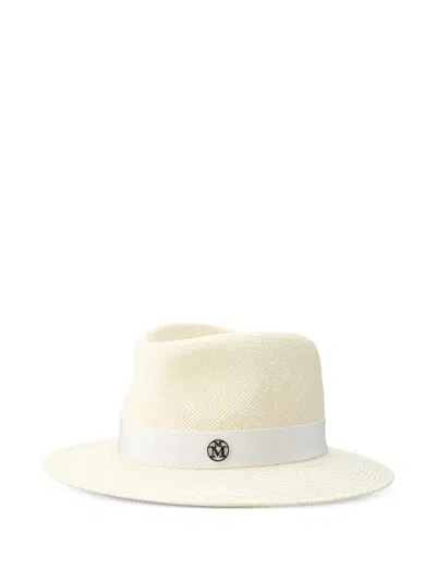 Maison Michel André Ribbon Hat In Neutral