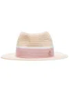 Maison Michel André Straw Fedora Hat In Neutrals