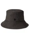 Maison Michel Angele Appliqué-logo Bucket Hat In Braun