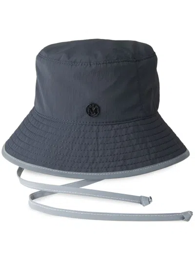 Maison Michel Angele Cotton Bucket Hat In Grey