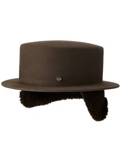 Maison Michel Auguste Ear-flap Wool Hat In Green