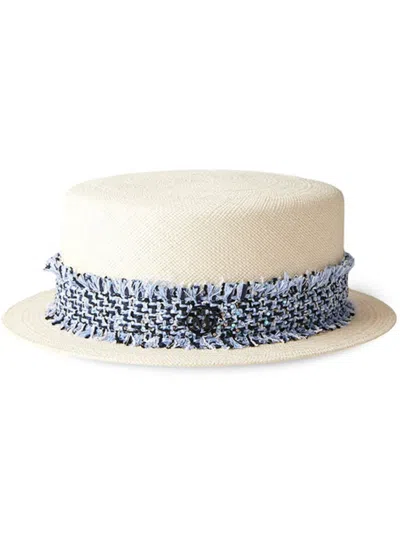 Maison Michel Kendall Fringe-detail Hat In Natural