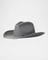 Maison Michel Austin Fairy Dust Strass Wool Felt Cowboy Hat