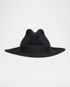 Maison Michel Austin Felt Wool Fedora In Black