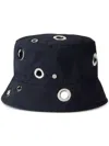 Maison Michel Axel Eyelet-detail Bucket Hat In Blue