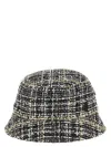 Maison Michel Tweed Bucket Hat In Black