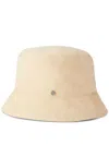 Maison Michel Axel Reversible Leather Bucket Hat In Neutrals