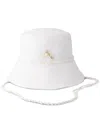 Maison Michel Axel Shell-embellished Knitted Bucket Hat In White