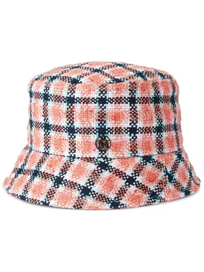 Maison Michel Axel Tweed Bucket Hat In Pink