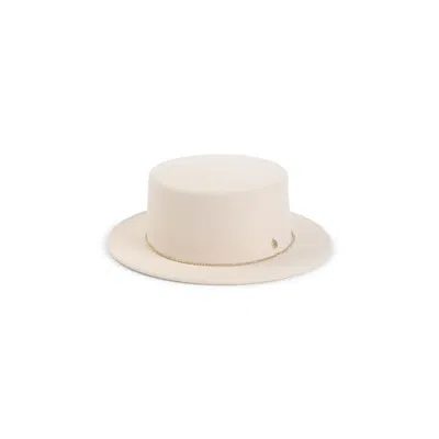 Maison Michel Beige Blush Augusta Hat In Neutral
