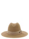 Maison Michel Wide Brim Hat Ribbon Band In Brown