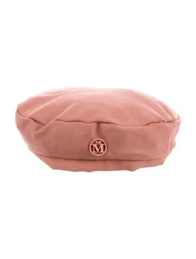 Pre-owned Maison Michel Beret In Pink