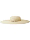 Maison Michel Bianca Bead-embellished Straw Sun Hat In Neutrals