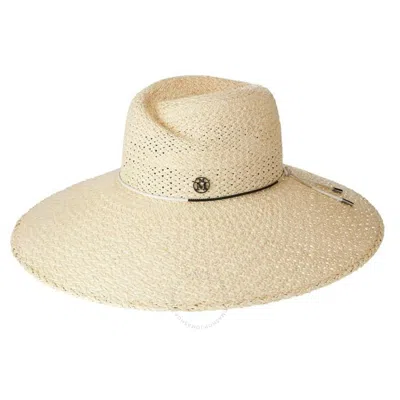 Maison Michel Big Virginie Straw Sun Hat In Beige
