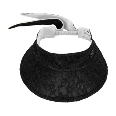 Pre-owned Maison Michel Black Lace Eyeshade Hat