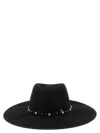 Maison Michel Roy Rock Studs Wool Felt Fedora Hat In Black