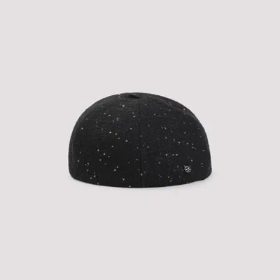 Maison Michel Black Sequin Embellished Hat
