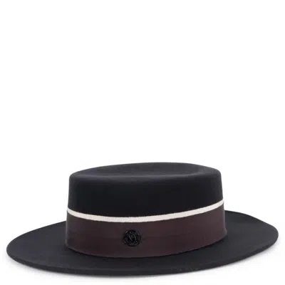 Pre-owned Maison Michel Black Wool Felt Kiki Hat L