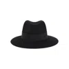 Maison Michel Black Wool Hat With Wide Brim In Black