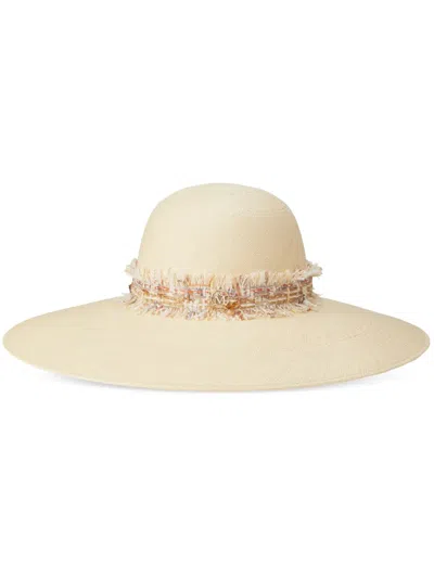 Maison Michel Blanche Capeline Hat In Neutrals