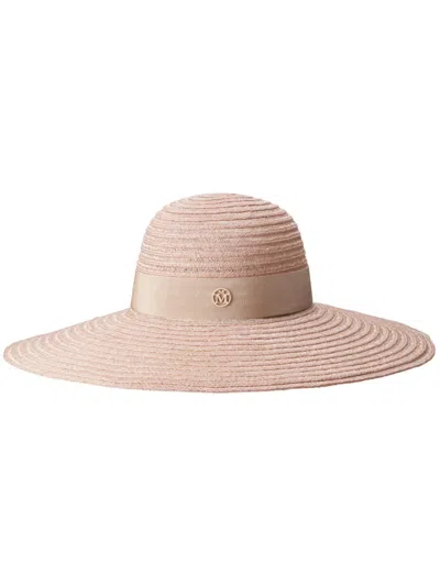Maison Michel Blanche Capeline Hat In Neutrals