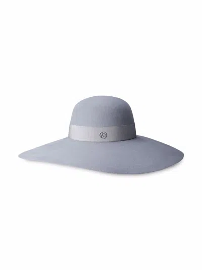 Maison Michel Blanche Fur Felt Hat In Blue