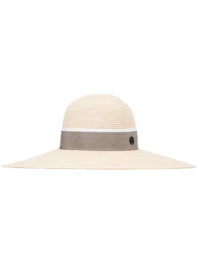 Maison Michel Blanche Hat In Neutrals