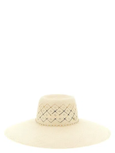 Maison Michel Blanche Openwork-design Hat In White