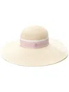 Maison Michel Blanche Straw Capeline Hat In Neutrals