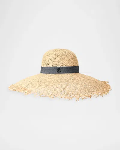 Maison Michel Blanche Summer Straw Hat In Neutral