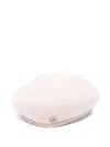 Maison Michel Bonnie Veil Beret Hat In Pink