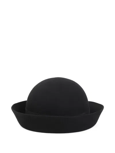 Maison Michel Bow-detailed Hat In Black