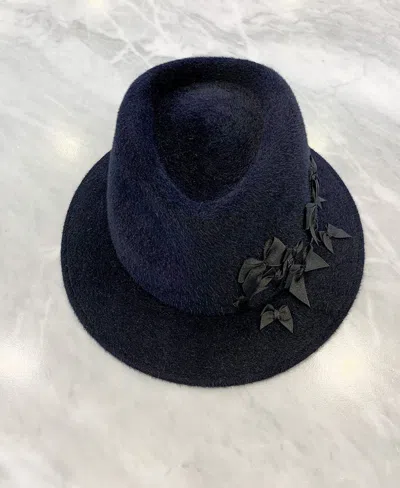 Maison Michel Bow Hat In Black